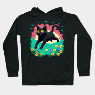 Black cat walk Hoodie